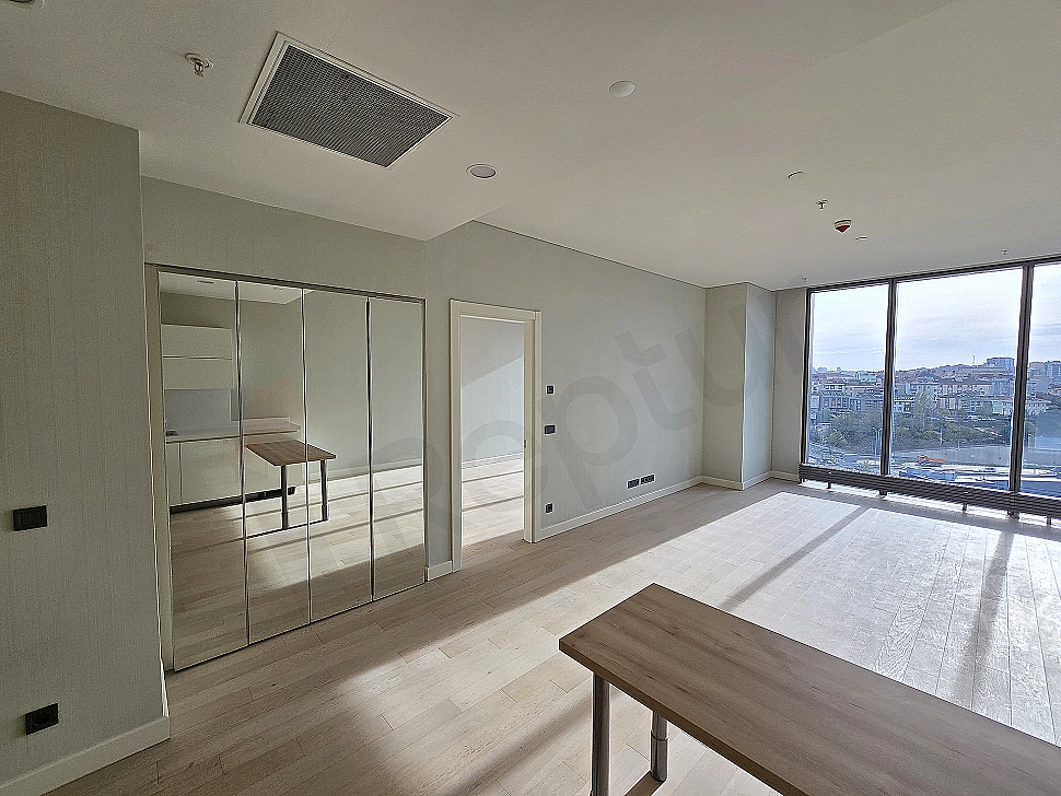 Stylish designed, modern living room interior.