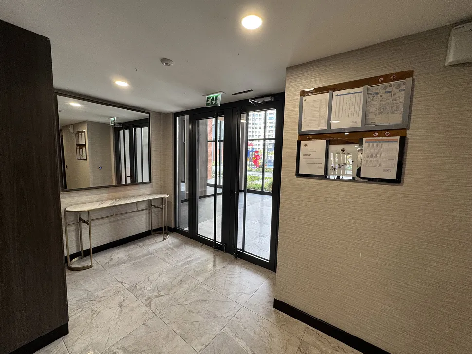 Interior corridor of a modern and spacious apartment.