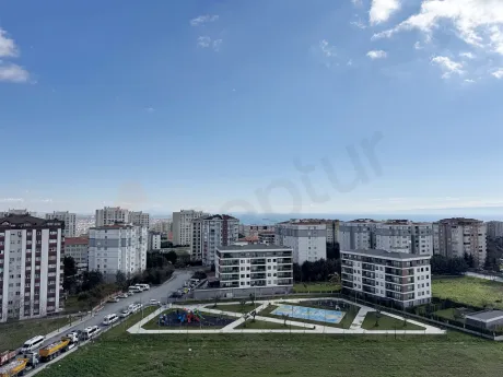 Panoramic sea and city view from a modern residential project in Beylikdüzü, Istanbul.