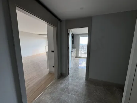 Entrance door and hallway of a modern apartment.