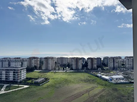 Wide-angle panoramic sea and city view on the Beylikdüzü coast.