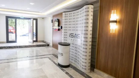 Spacious lobby and entrance area of a modern and stylishly designed residence.