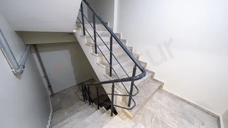 Aesthetic indoor staircase structure and steps with modern design inside a building.