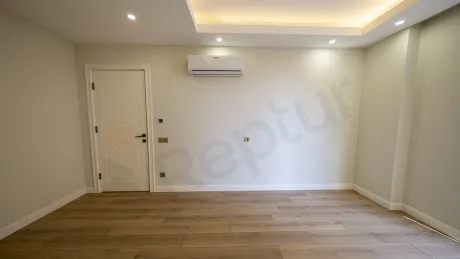 View of a modern, spacious, and bright bedroom