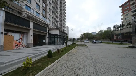 Spacious open parking lot and vehicle parking spaces at the commercial project in Başakşehir.