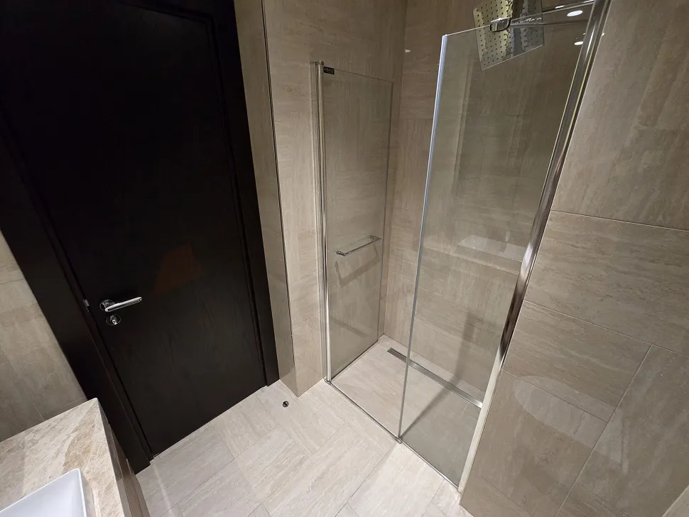 Modern and stylishly designed bathroom interior.