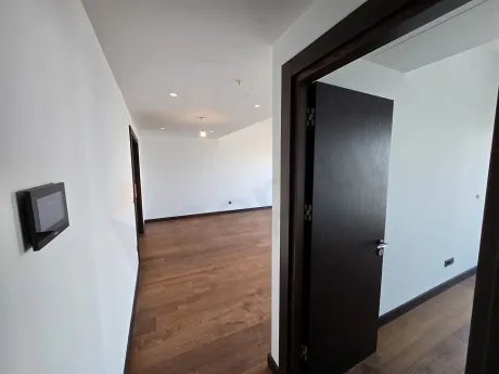 Modern and stylishly designed staircase structure inside the apartment.