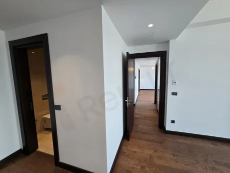 Modern and stylish interior staircase design inside a premium residence apartment.