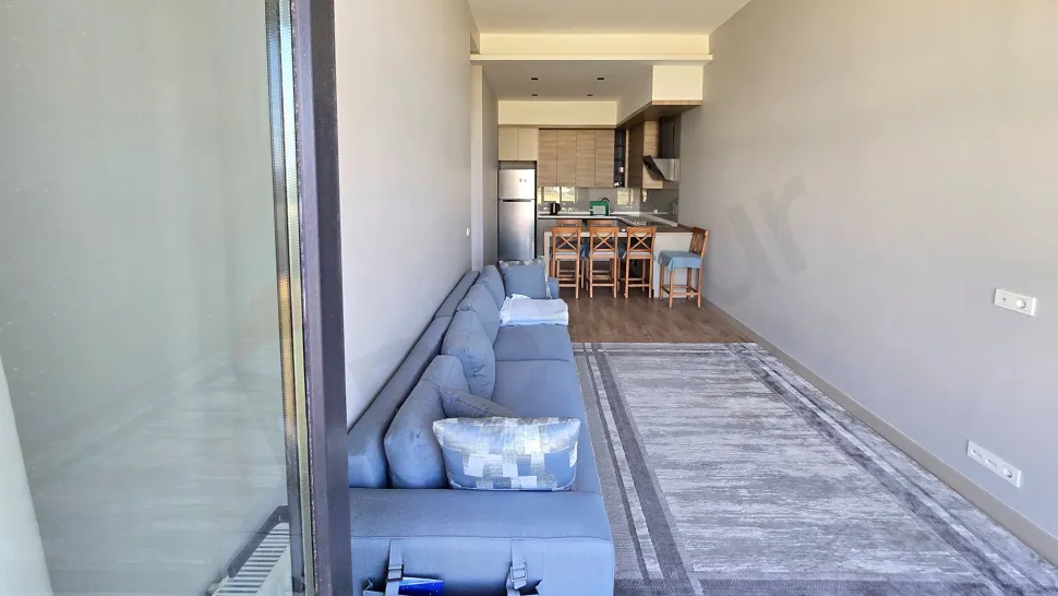 Spacious and bright living room area with modern architecture.