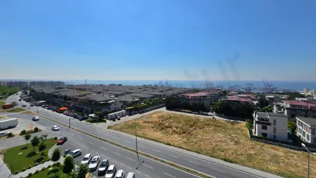 Panoramic city and sea view in Beylikdüzü
