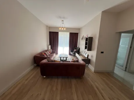Modern designed, spacious and bright living room area of an apartment located in Kartal, Istanbul.