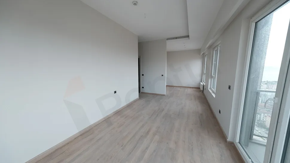Modern and spacious bedroom interior view