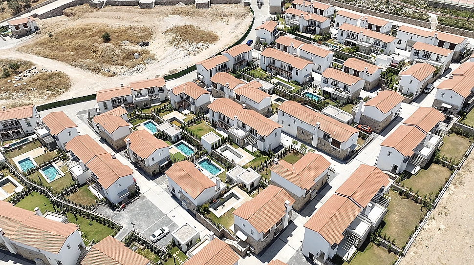 Photo of villa with panoramic view in Bodrum.