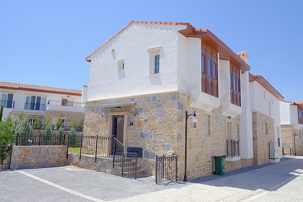 Exterior view of a villa for sale in Bodrum.