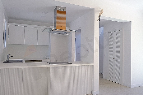Interior view of a modern kitchen.