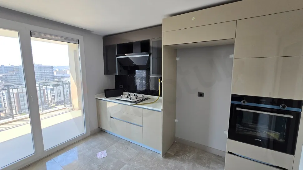 Spacious and modern kitchen area design with contemporary architecture.