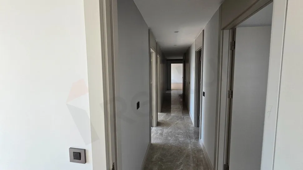 Modern internal staircase view inside the apartment
