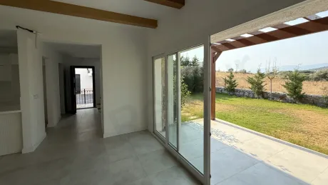 Spacious and airy terrace area of a modern villa in Bodrum.