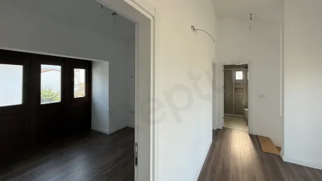 Spacious and bright hallway view inside a modern villa.