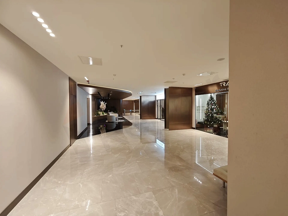 Modern and stylishly designed, spacious and bright residence lobby area.