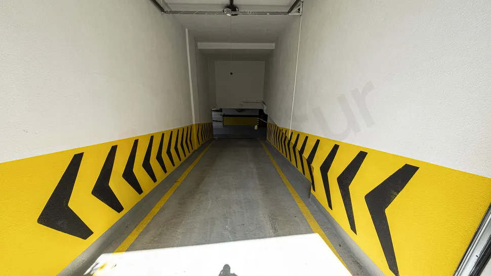 Modern and spacious indoor parking area