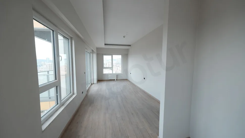Modernly designed, spacious and bright bedroom interior.