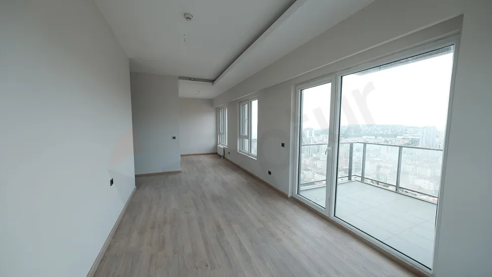 Interior view of a modern and spacious bedroom