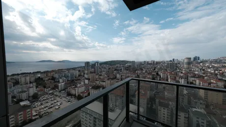 Open terrace area of a modern and spacious building