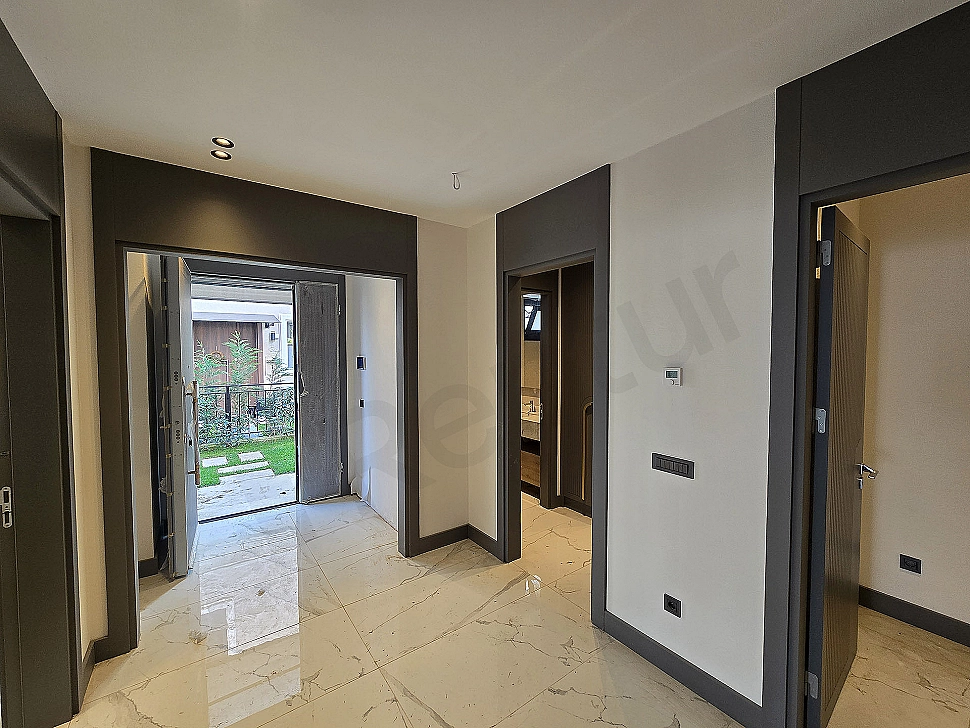 Entrance door detail of the villa