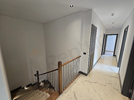 Hallway view of unfurnished villa for sale in Başakşehir.