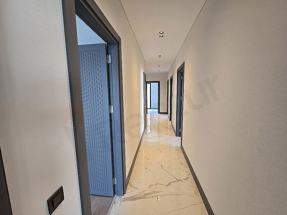 Spacious and bright villa corridor.
