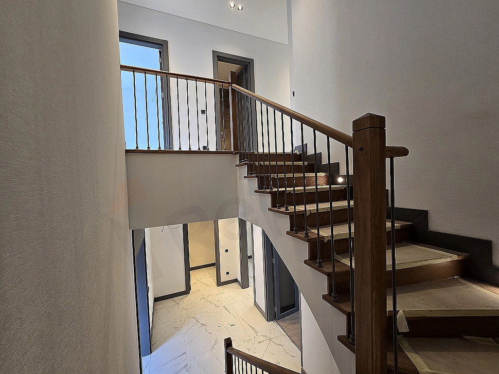 Interior view of the corridor of a villa for sale in Başakşehir.