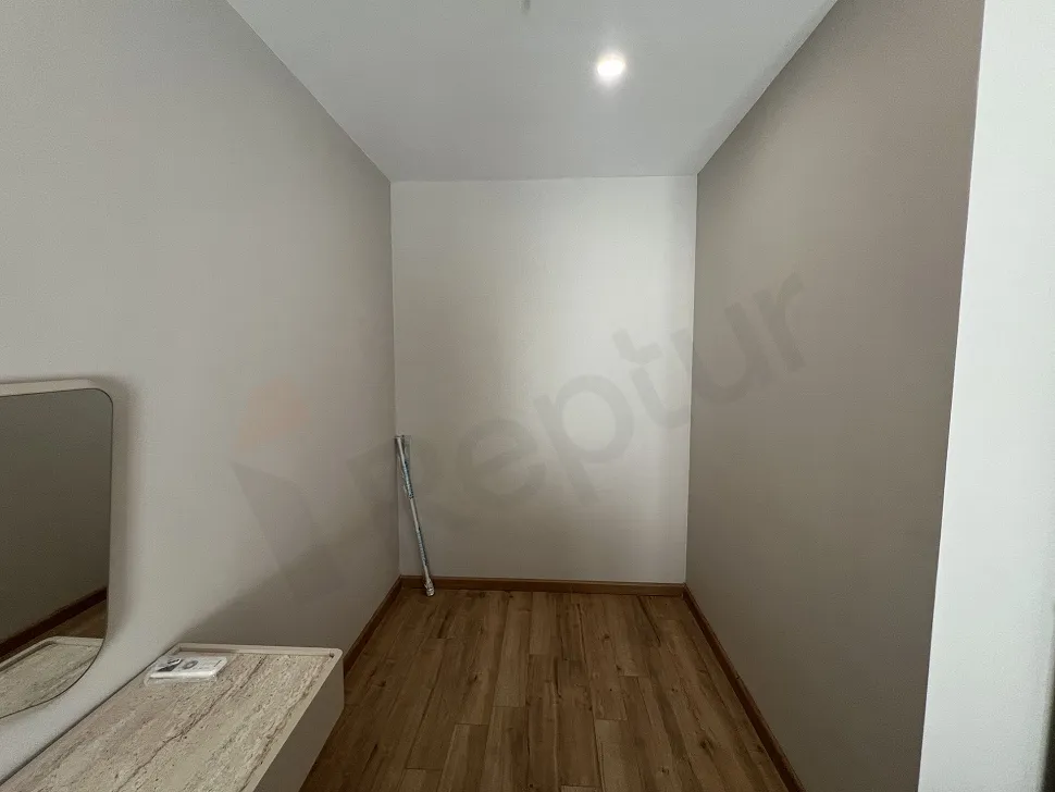 Interior view of a modern and bright study room in an apartment