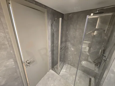 Modern and stylishly designed spacious bathroom interior