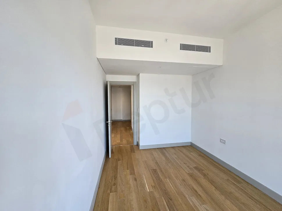 Modern and spacious bedroom interior in a luxury residence project in Sisli.