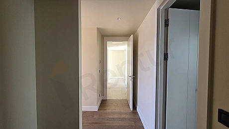 View of a modern and spacious apartment corridor