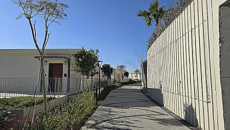 Spacious and organized parking area of a modern residence