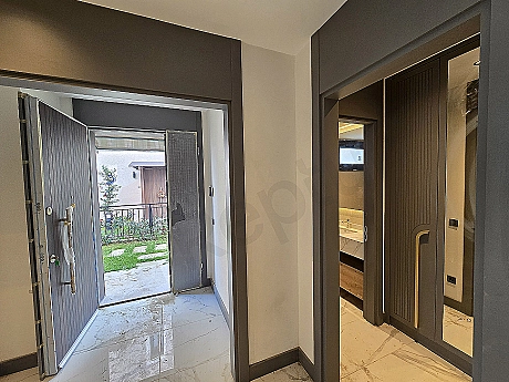 Entrance door of villa for sale in Başakşehir