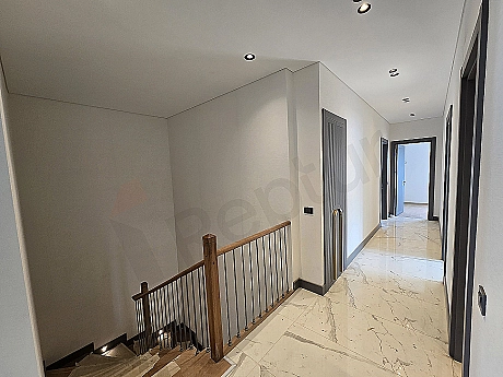 Interior view of a spacious hallway.