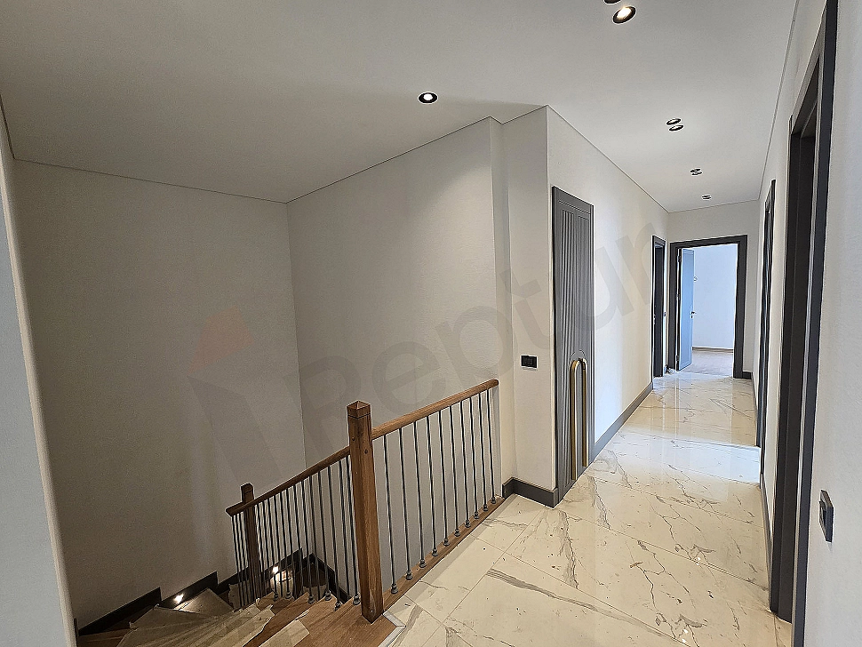 Interior view of a spacious hallway.