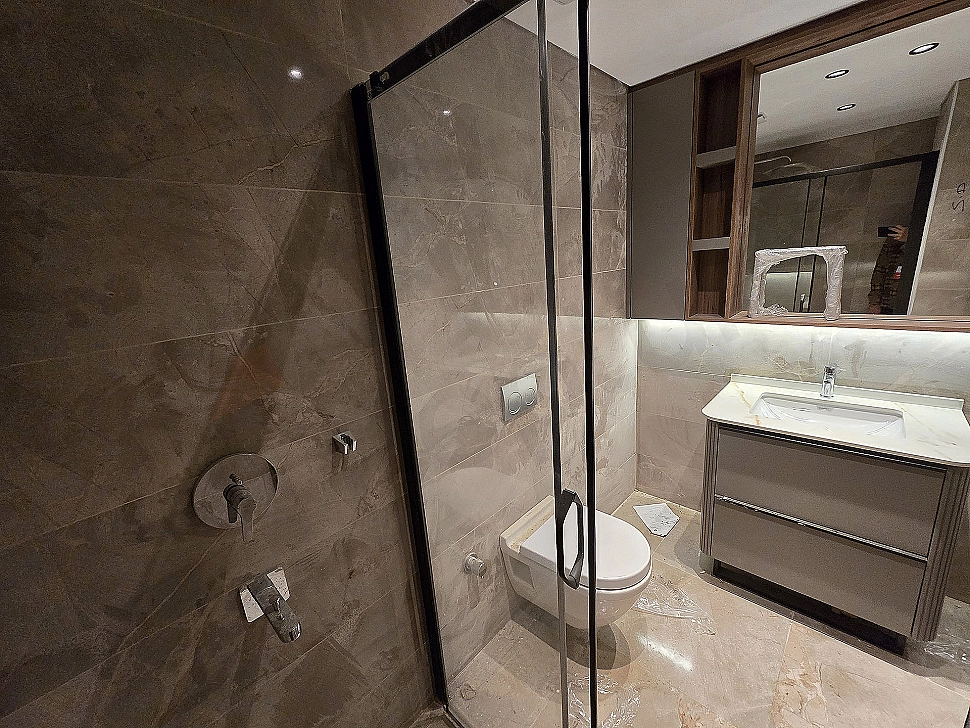Image of a modern designed, bright and spacious bathroom.