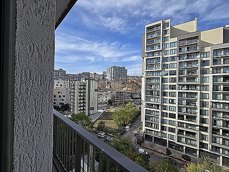 Cityscape view of an apartment in Kağıthane, Istanbul.