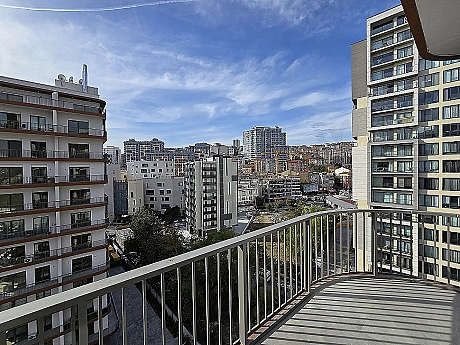 Balcony view of the apartment for sale in Kağıthane.