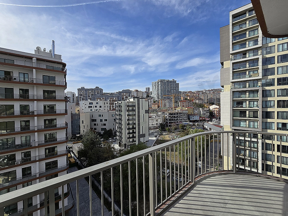 Balcony view of the apartment for sale in Kağıthane.
