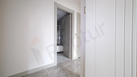 Interior view of a spacious hallway.