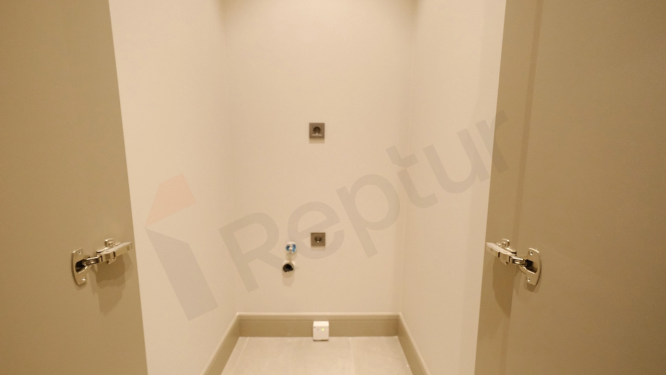 Modern designed bathroom interior.