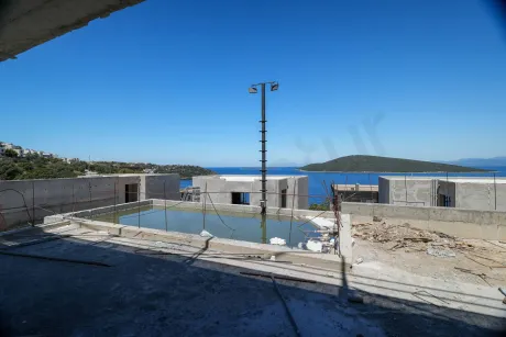 Wide and panoramic sea view of the luxury detached villa in Bodrum.