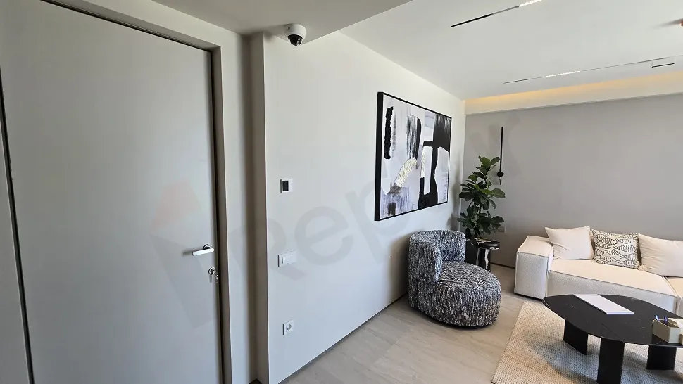 Elegant and spacious entrance area of a modern villa unit.