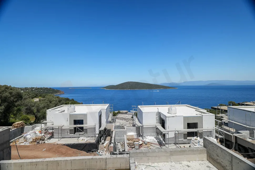 Panoramic view overlooking the sea and coastline