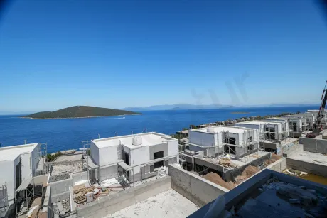 Panoramic sea and coastline view from a premium property in Bodrum
